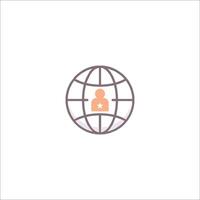 World globe icon vector