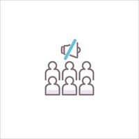 A group of people with a microphone icon vector