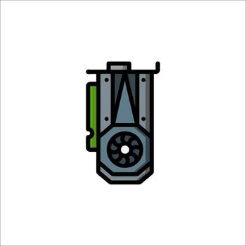 A computer with a fan on it vector