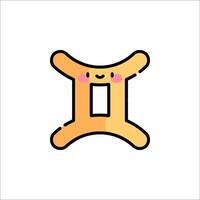 A cartoon character with a smiley face on it vector