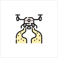 A drone with a pizza on it vector