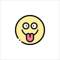 A smiley face with a tongue sticking out vector