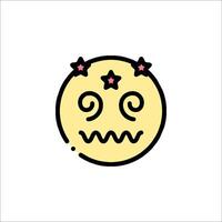 A smiley face with a flower on it vector