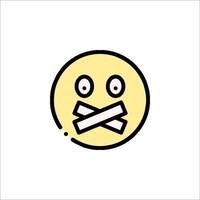 A yellow smiley face with a bandage on it vector