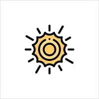 Sun icon, illustration, flat design, icon, icon design, icon, icon design, vector