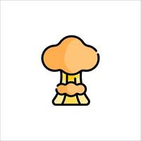 A cartoon mushroom icon on a white background vector