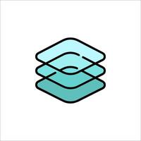 A logo for a company that makes a cube vector