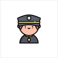 A cartoon police officer character vector