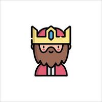 King of the world icon vector