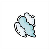 A cloud icon with a blue background vector