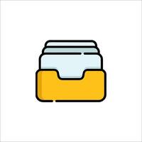 A folder icon on a white background vector