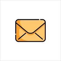 An email envelope icon on a white background vector