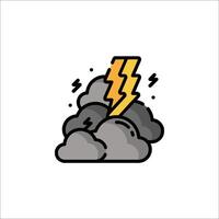 A lightning bolt and cloud icon vector