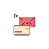An email and a card icon vector