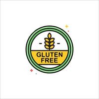 Gluten free badge design vector