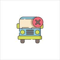 A bus with a red cross on it vector