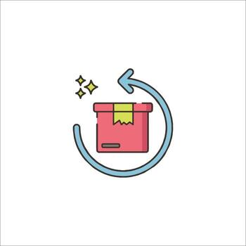 A box with a bow on it and a star on it vector