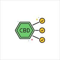 Cbd logo with check marks vector