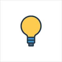 A light bulb icon on a white background vector