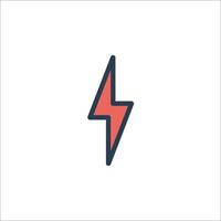 A lightning bolt icon on a white background vector