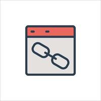 A link icon on a white background vector