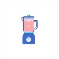 A blender with a pink liquid inside vector
