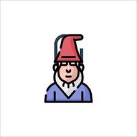 Gnome icon in a flat style vector