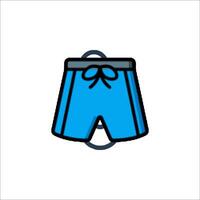 A blue shorts with a bow on it vector
