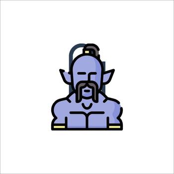 An avatar of a man with a beard and mustache vector