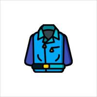 A blue jacket with a belt on it vector