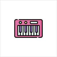 Pink keyboard icon on white background vector
