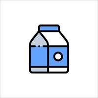 A milk carton icon on a white background vector