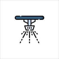 A shower head with water coming out of it vector