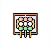 A colorful icon of a box with a bunch of balls inside vector