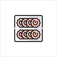 A tray of sushi rolls on a white background vector