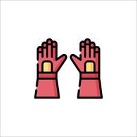 Iron man gloves icon illustration vector