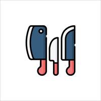 A knife and fork icon on a white background vector
