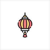 Chinese lantern icon illustration vector
