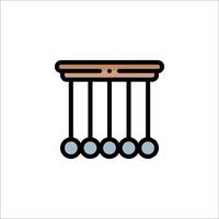 A newton's cradle icon on a white background vector