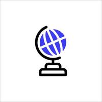 A globe icon on a white background vector