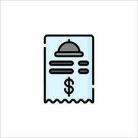 A receipt with a dollar sign on it vector
