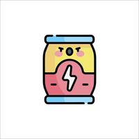 A jar with a lightning bolt on it vector