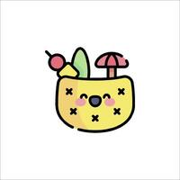A cute little bag with a smiley face on it vector