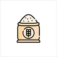 Grain icon in line style on white background vector