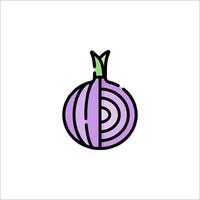 An onion icon on a white background vector
