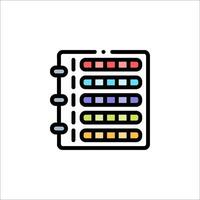 A colorful book with a bar graph on it vector