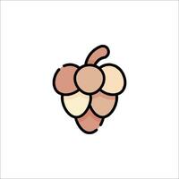 A grape icon in a line style vector