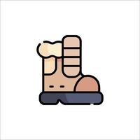 A cartoon boot with a foot on it vector