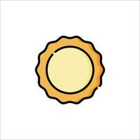 A pie icon on a white background vector