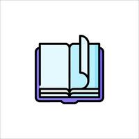An open book icon on a white background vector
